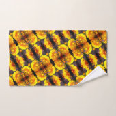 Gele bloemen in het Abstracte zonnepatroon Bad Handdoek (Handdoek)