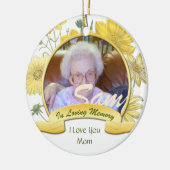 gele bloemen in liefdevolle herinnering Ornament (Links)