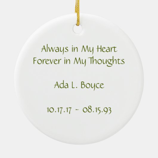 gele bloemen in liefdevolle herinnering Ornament (Achterkant)