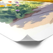 Gele Bloemen in Watering Can Poster (Hoek)