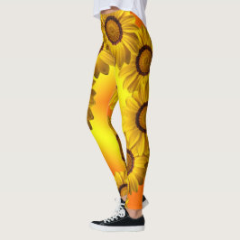 Gele bloemen in zonlicht leggings