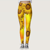Gele bloemen in zonlicht leggings (Voorkant)