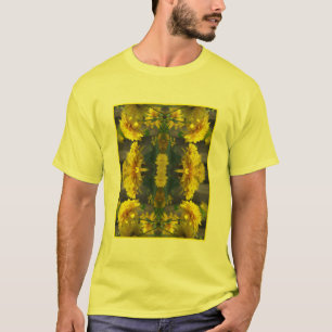 Gele bloemen in zonneschijn-Abstract T-shirt