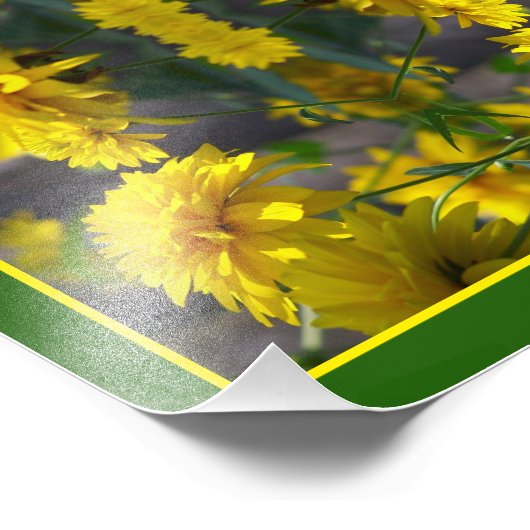 Gele Bloemen In Zonnespiegel Abstract 8x10 Foto Afdruk (Hoek)