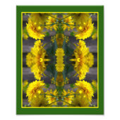 Gele Bloemen In Zonnespiegel Abstract 8x10 Foto Afdruk (Voorkant)