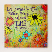 Gele Bloemen Inspirerende Inspirerende Kunstwerk Q Legpuzzel (Verticaal)