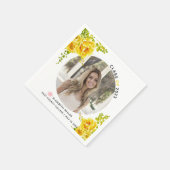 Gele bloemen Klasse 2022 Foto van afstuderen Servet (Hoek)