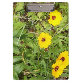 Gele bloemen klembord