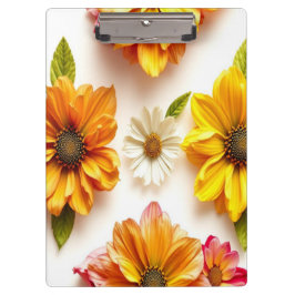 gele bloemen klembord