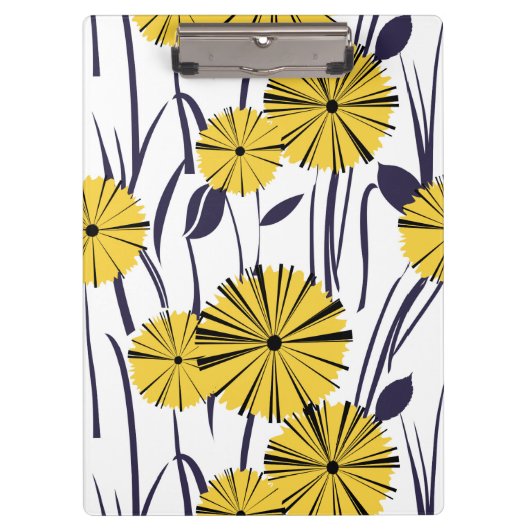 Gele bloemen klembord (Voorkant)