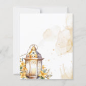 Gele Bloemen Lantaarn Fall Wedding Save the Date (Achterkant)