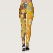 Gele bloemen leggings (Achterkant)