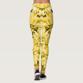 Gele bloemen Leggings (Achterkant)