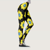 Gele bloemen leggings (Rechts)