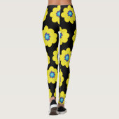 Gele bloemen leggings (Achterkant)