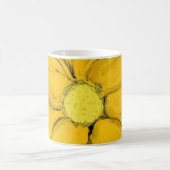 Gele Bloemen Liefde Gepersonaliseerde Blauwe Mokke Koffiemok (Center)