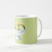 Gele Bloemen & Limes Koffiemok (Voorkant rechts)