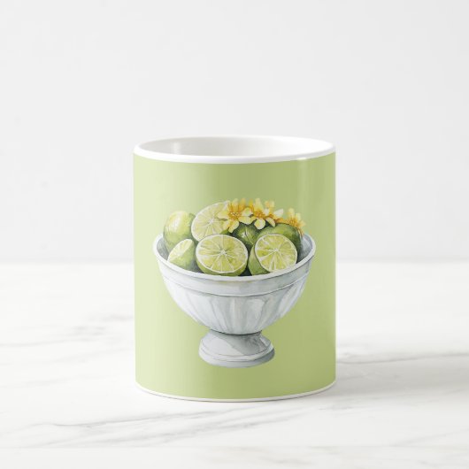 Gele Bloemen & Limes Koffiemok (Center)