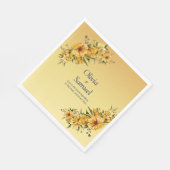 Gele Bloemen Luncheon Servet (Hoek)