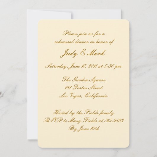 Gele bloemen Mason Jar Rehearsal Dinner Invite Kaart (Achterkant)