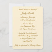 Gele bloemen Mason Jars Bridal Shower Kaart (Achterkant)