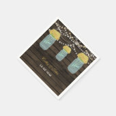 gele bloemen masonjar huwelijksserviet servet (Hoek)