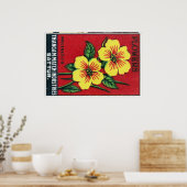 Gele Bloemen - Matchbox Print - India Muurkunst (Keuken)