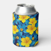 Gele bloemen - Mediterraan Blikjeskoeler (Blikje Voorkant)