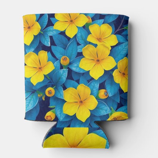 Gele bloemen - Mediterraan Blikjeskoeler (Achterkant)