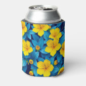 Gele bloemen - Mediterraan Blikjeskoeler (Blikje Achterkant)