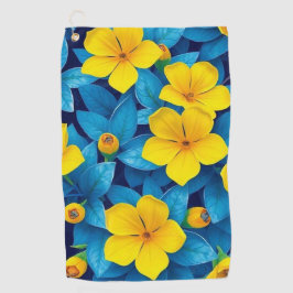 Gele bloemen - Mediterraan Golfhanddoek
