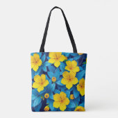 Gele bloemen - Mediterraan Tote Bag (Achterkant)