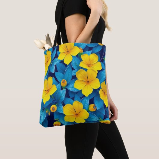 Gele bloemen - Mediterraan Tote Bag (Dichtbij)
