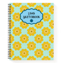Gele bloemen met blauwe stippen