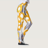 Gele bloemen: met de hand beschilderd leggings (Rechts)