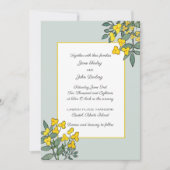 Gele Bloemen met de Uitnodiging van de Gebeurtenis (Voorkant)