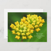 Gele bloemen met Rumi Quote Briefkaart (Voorkant / Achterkant)