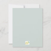 Gele bloemen met uitnodiging van het Mint Rehearsa (Achterkant)