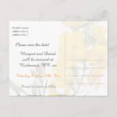gele bloemen, met uitzondering van de datum-brief aankondigingskaart (Achterkant)