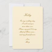 Gele Bloemen Metselaars Potten Bruidsmeisje Kaart (Achterkant)