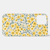 Gele bloemen: moderne bloemen naadloos. Case-Mate iPhone case (Achterkant (horizontaal))