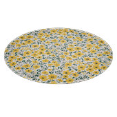 Gele bloemen: moderne bloemen naadloos. snijplank (Hoek)