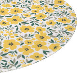 Gele bloemen: moderne bloemen naadloos. snijplank (Hoek)