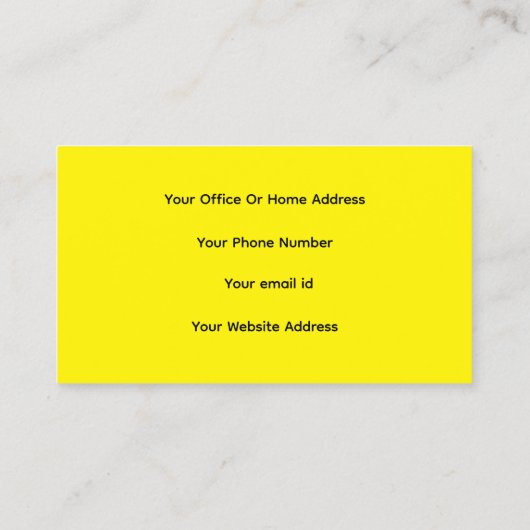Gele Bloemen Moderne Kleurrijke Evenementenplanner Visitekaartje (Achterkant)