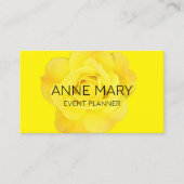 Gele Bloemen Moderne Kleurrijke Evenementenplanner Visitekaartje (Voorkant)