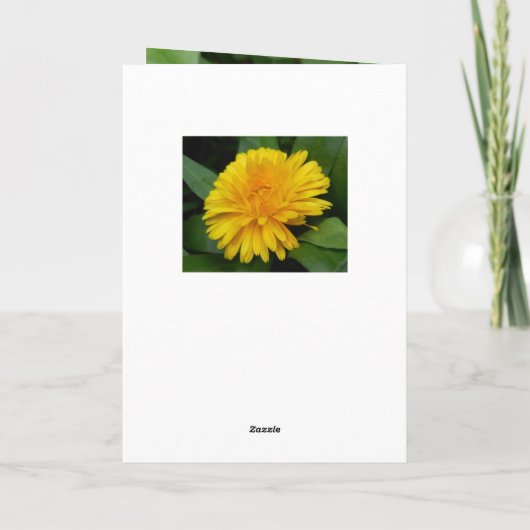 Gele bloemen Moederdag Kaart (Achterkant)