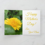 Gele bloemen Moederdag Kaart (Binnen)