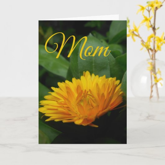 Gele bloemen Moederdag Kaart (Gele Bloem)