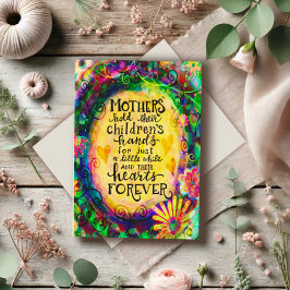 Gele Bloemen Moeders Harten Quote Kaart