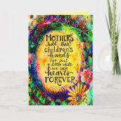  Gele Bloemen Moeders Harten Quote Kaart (Voorkant)